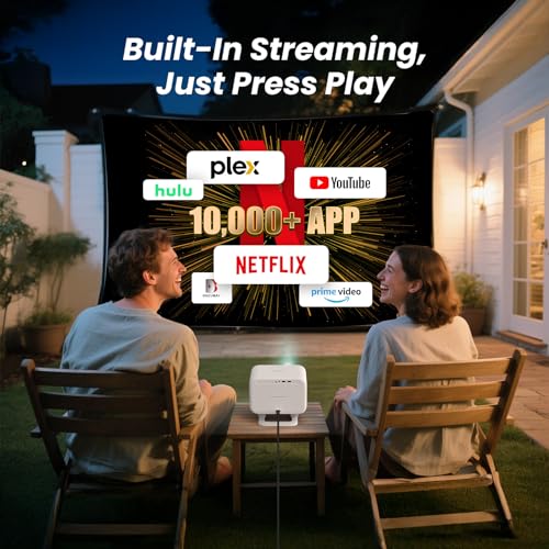 Image of [Built in Netflix App /Sound by JBL] Yaber L2 Plus Projector with WiFi and Bluetooth, Native 1080P Projector 4K Support, Auto Focus /Keystone Correction, Portable Proyector for Home & Outdoor
