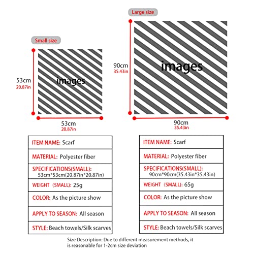 Coloranimal Women's Novelty Scarves Silk Feeling Headscarf for Lady Girls3