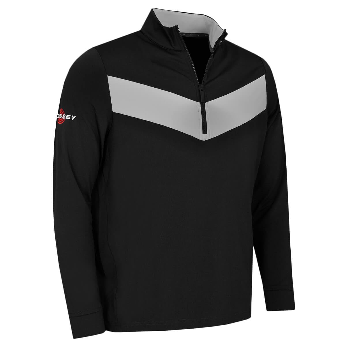 Callaway Golf Mens Odyssey 1/4 Zip Stretch Sweater - Caviar - XXL