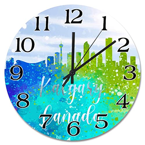 Horloge murale Kalgary à piles pour installer facilement sans fil apparent