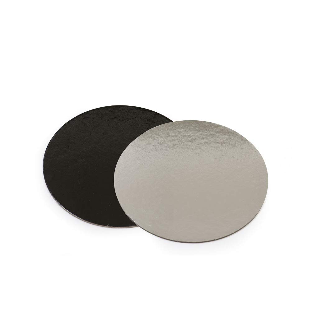 DECORA 0932562 Black/Silver Cake Dish Ø 32 CM, Carta