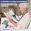 5X Magnifying Glass for Reading, Hands- Free Magnifier with Flexible Gooseneck, Full Page Neck Wear Magnifying Glasses for Close Work, Reading, Sewing, Repair, Low Vision Seniors (Black)