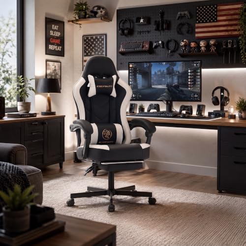 Kslysuty Gaming Chair with Footrest