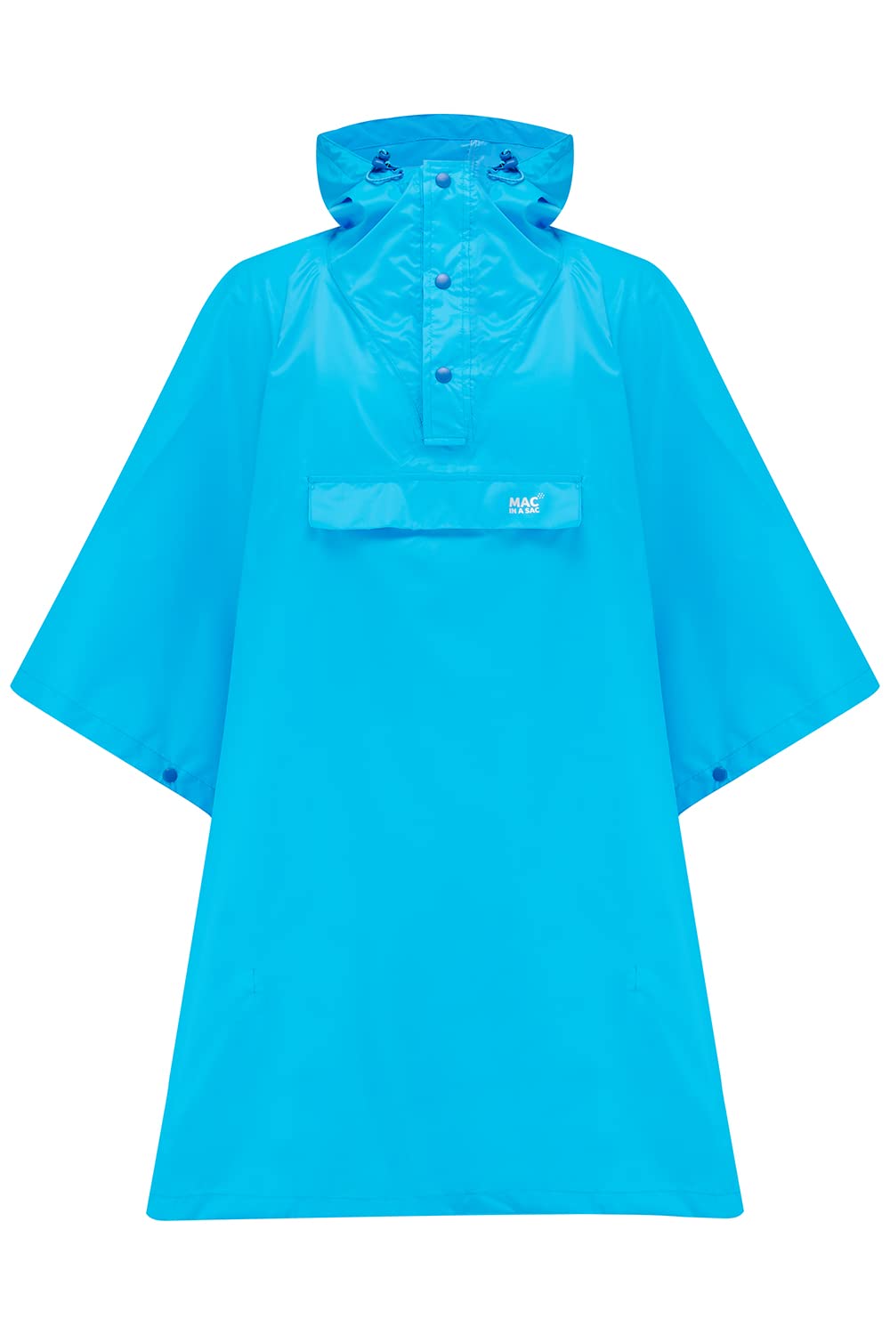 Mac in a SacPoncho, Packable Waterproof Cape for Men Women Lightweight Windproof Breathable Rain Jacket with Hood and Wrist Straps for Cycling