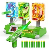 Dinosaurier Spielzeug ab 3-12 Jahre Jungen, Leuchtend Elektrisch Digitale Zielscheibe mit Pistole, Geschenk Junge 4 5 6 9 7 8 9 Jahre Dino Kinderspielzeug Outdoor Garten Spiele Geburtstag Geschenke
