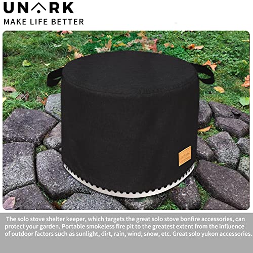 Fire Pit Cover For Solo Stove Cover Yukon 27 Inch ,Solo Stove Bonfire Cover Yukon Solo Stove Cover,Solo Yukon Cover,Heavy Waterproof Protective Solo Stove Accessories,Solo Stove Yukon Cover (Black) #TOP3