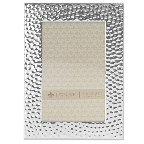 Lawrence Frames Cadre Photo martelé, Aluminium, argenté, 4 by 6 Cover