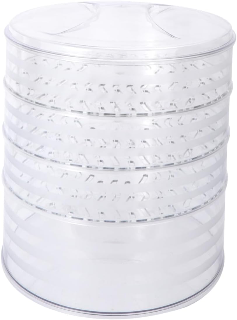 Keep Fresh Food Cover Multi-layer Insulation Plastic Food Cover Foldable for Home Kitchen 5pcs Set (3 Low, 1 High, 1 Lid) and Storage