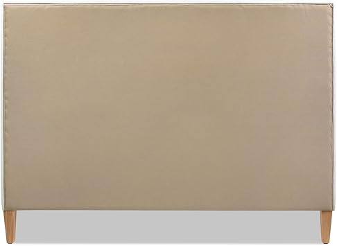 Jennifer Taylor Home Haley Upholstered Cane-Back Platform Bed, Queen, Antique White Polyester