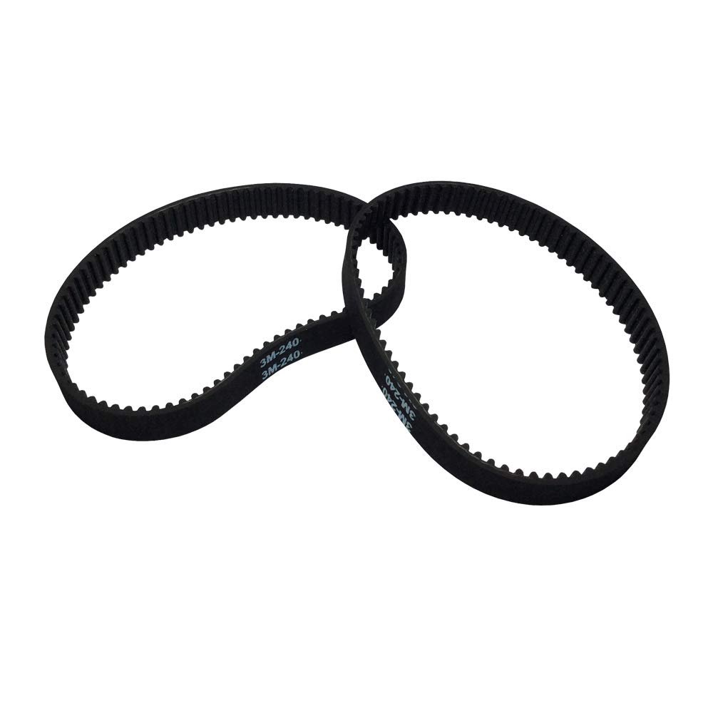 Pack of 2pcs HTD 3M Round Rubber Timing Belts Closed-Loop 240mm Length 120 Teeth 10mm Width Industrial Drive Belts