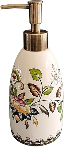 Kelake Dispensador de jabón de loción de cerámica con bomba  Dispensador de jabón de manos de baño dispensador de ducha de baño con dispensador de