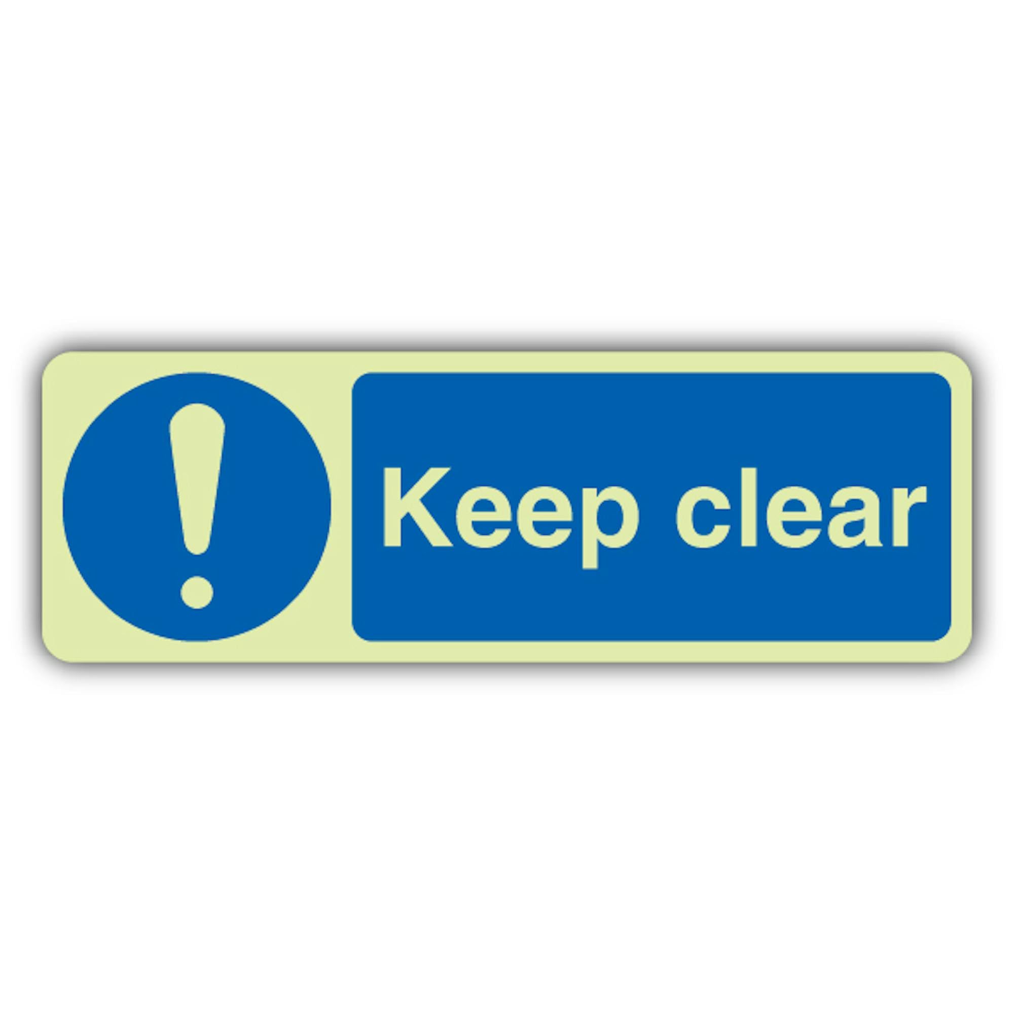V Safety Keep Clear Panneau rigide triple lueur 600 x 200 mm