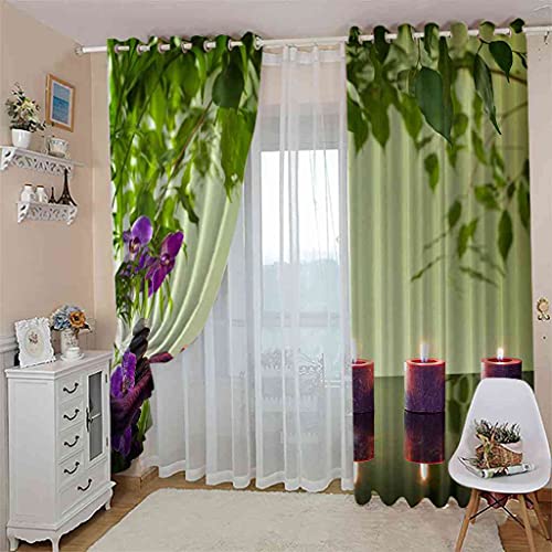 Rideau de fenêtre moderne violet à oeillets pour salon chic - 4