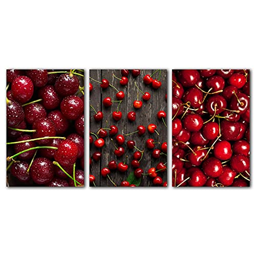 Impression sur toile fruits pour sublimer votre salle à manger moderne triptyque 70x100 cm