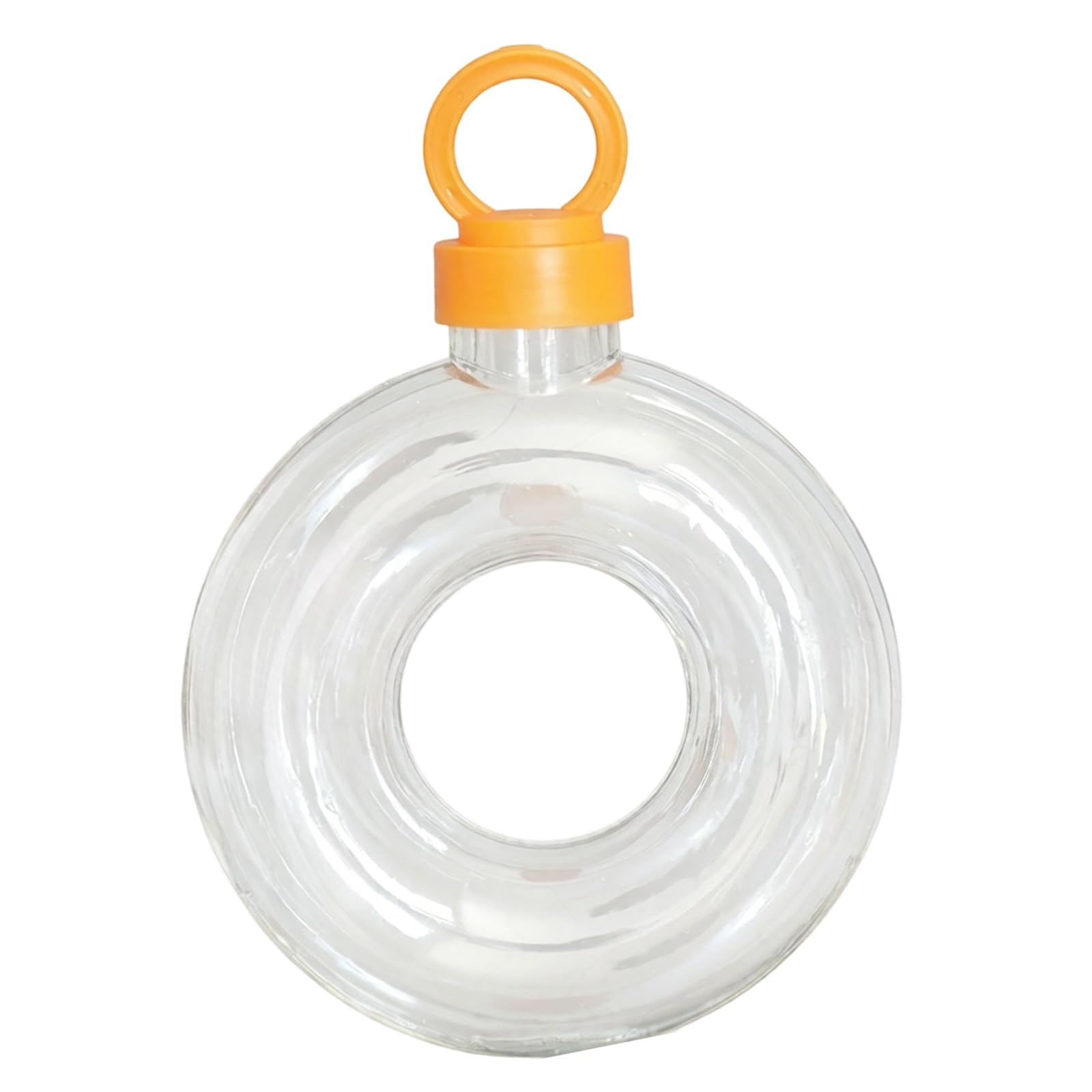 Qcbuegof Innovative See Through Doughnuts Water Bottle Easy to Carry Beverage Container for Joggings Cycling and School Outdoor Activity Water Container