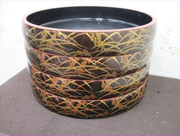 G2-1724 Sushi Tub for Shops, Set of 4, Diameter 14.6 x 2.6 inches (370 x 65 mm), Plastic, Commercial Use, Used