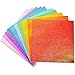 UCEC 50 Sheet Shiny Origami Paper 10 Colors Square Iridescent Origami Paper, Decoration Glitter Square Folding Papers for Kids Arts & Crafts Projects