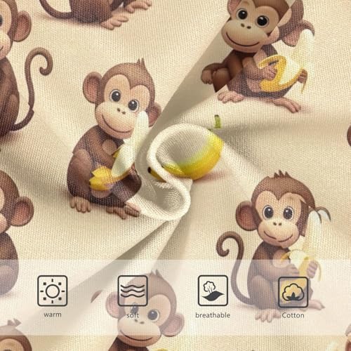 Toddler Briefs, Cute Cartoon Monkeys Bananas Cotton Underwear Girls, 2T–8 Years3