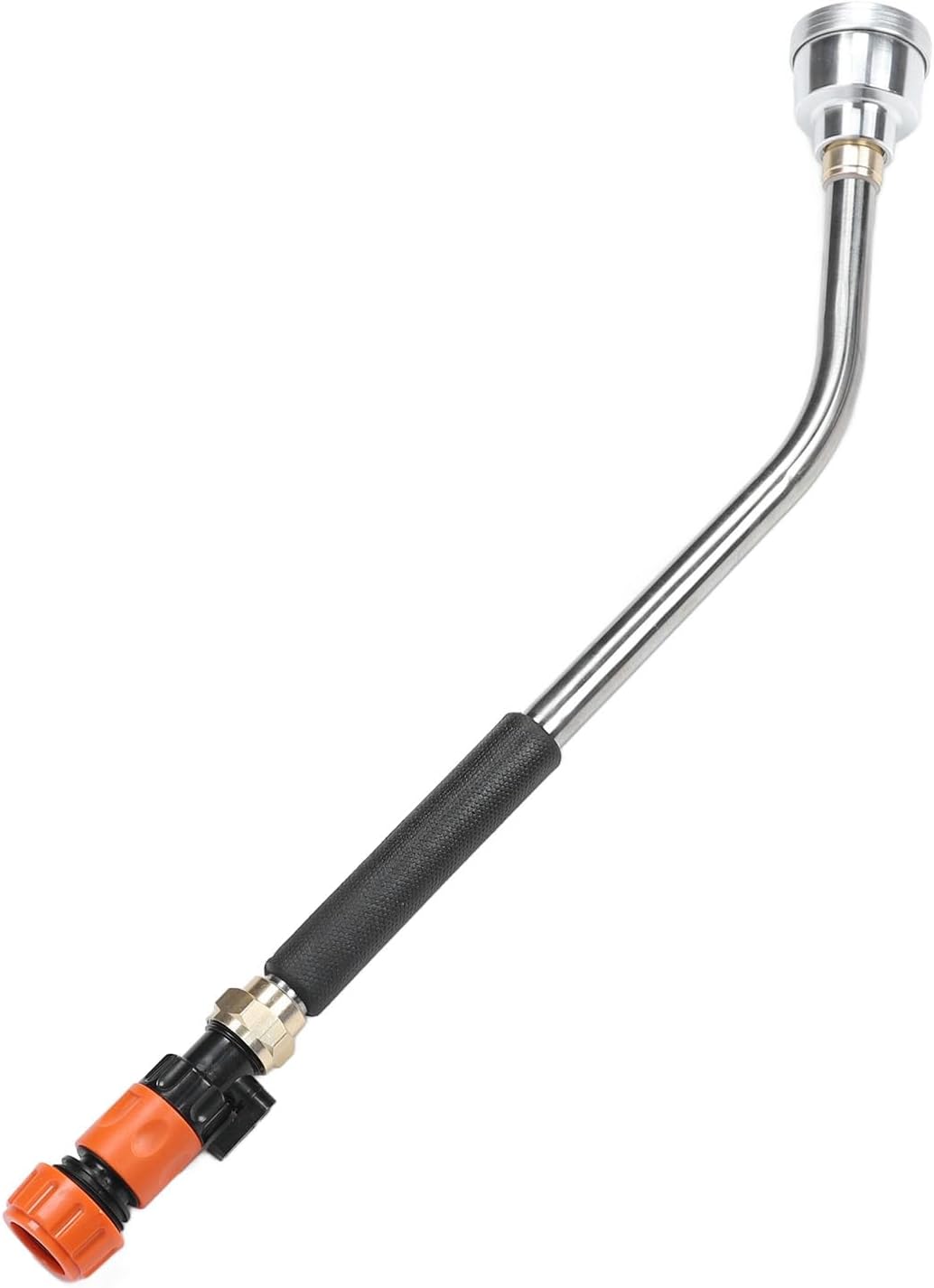 LongRange Garden Hose Watering Wand, Sturdy Stainless Steel and Aluminum, Effortless Press Switch, Leakproof Lawn Sprayer Nozzle, Versatile Plant Watering Accessory (60CM)