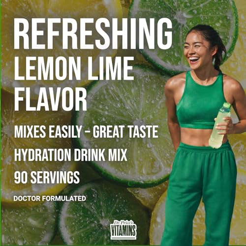Image of Dr. Price's Electrolytes Powder Bulk - Lemon Lime, 90 Servings | Sugar Free Hydration Drink Mix with 72+ Trace Minerals, Manganese | Keto Electrolytes | Vegan, Doctor-Formulated, Made in USA