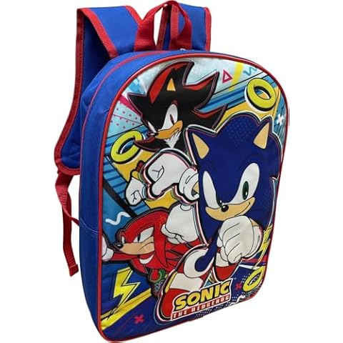 Ruz Sonic The Hedgehog Kid's Licensed 15 Inch School Backpack (Sonic II) Cover
