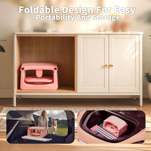 Image of 3-in-1 High Chair for Babies and Toddlers, Infant to Toddler Seating&Dining | Easy Clean Convertible Portable Dishwasher Tray 5-Point Harness Stable Non-Slip Feet Waterproof Seat Pad Pink