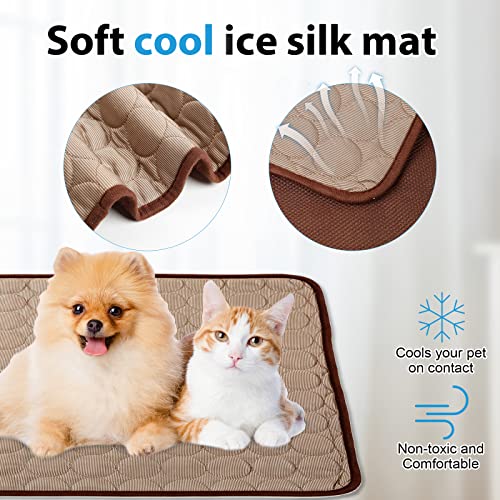 Washable Dog Cooling Mat For Pet-Ice Silk Self Cooling Pad Blanket,Summer Dog Cooling Pads,Dog Cat Crate Cooling Mat,Breathable Dog Cooling Blanket For Kennel/Sofa/Bed/Floor/Car Seats #TOP1