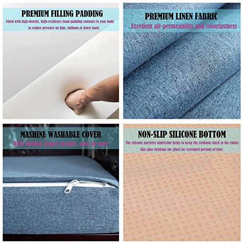 Almohadillas antideslizantes para silla cojines de lino para sofa banco y ventana personalizados 4