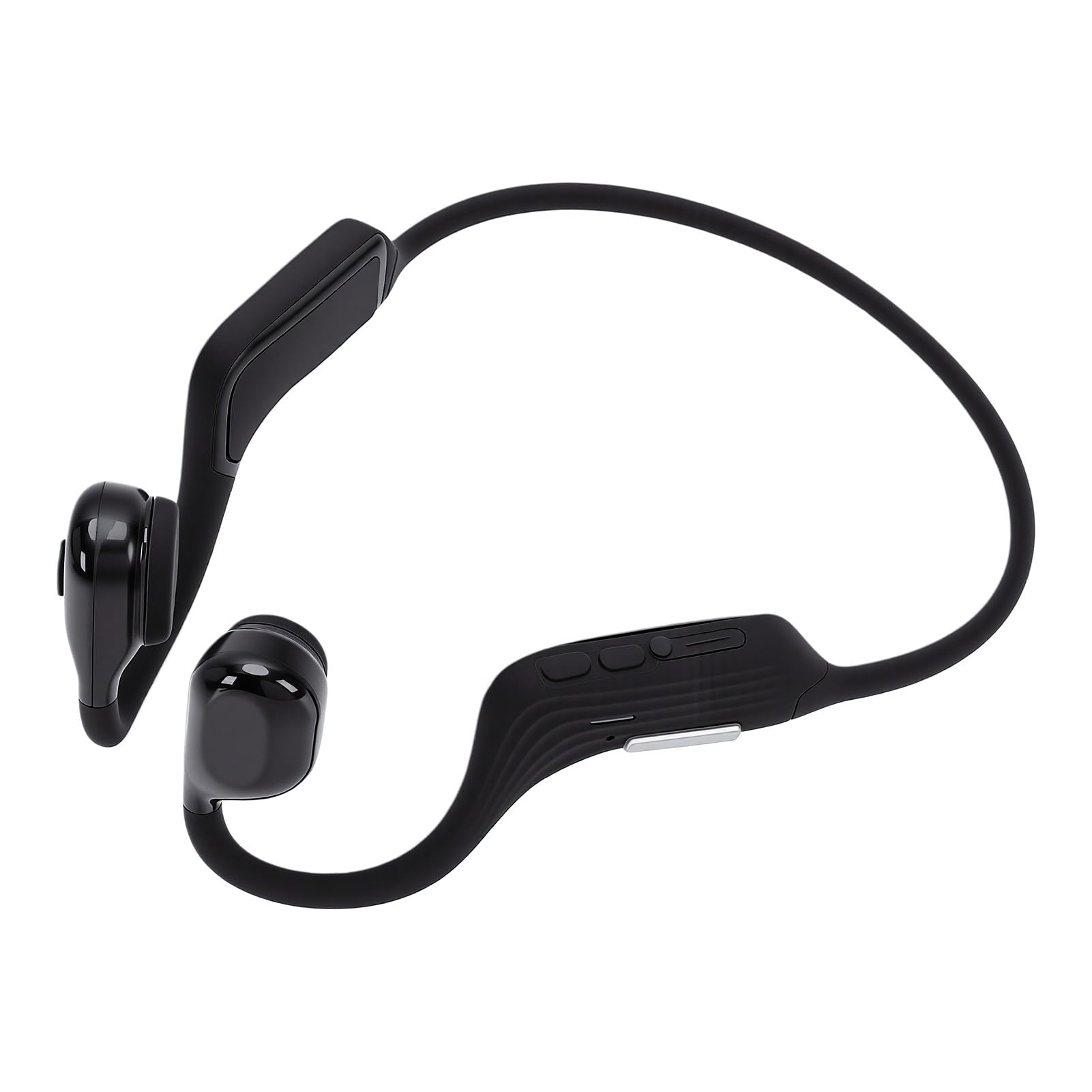 Cuffie a Conduzione Ossea Cuffie Sportive Wireless Leggere per Passeggiate, Allenamento, attività All'aperto, Materiale Siliconico