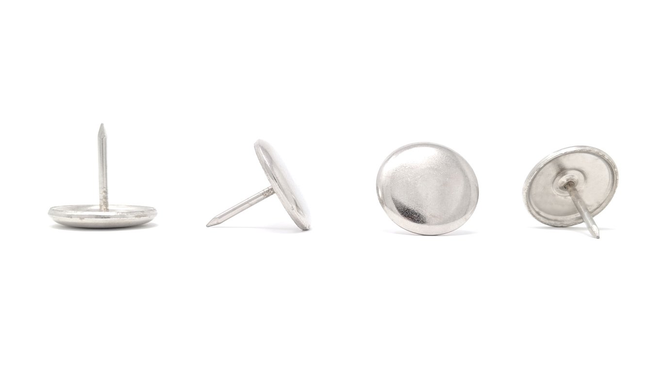 Keay Vital Parts 25Mm Nail-On Metal Furniture Glides - Made In Germany (Nickel Plated Steel, Pack Of 100)