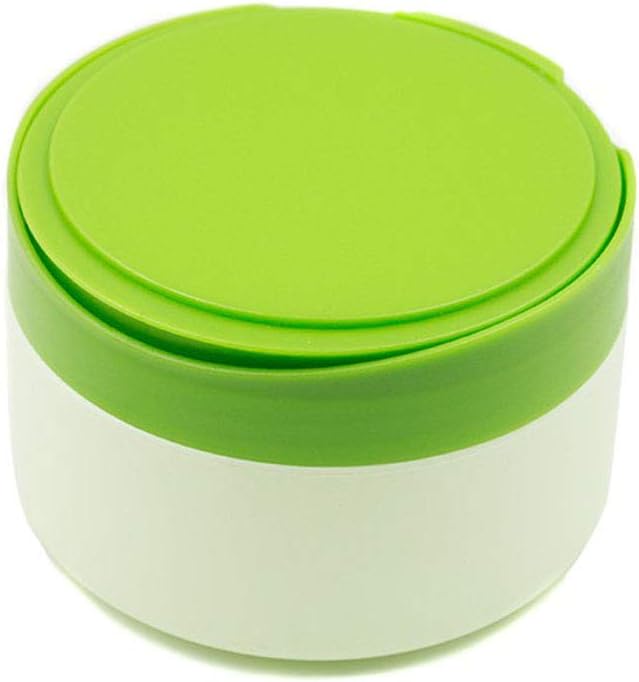 1Pcs Empty Refillable Baby Talcum Powder Box with Green Lid Sifter and Powder Puff Baby Skin Care Powder Case Loose Powder Jar Container Bottle Holder for After-Bath