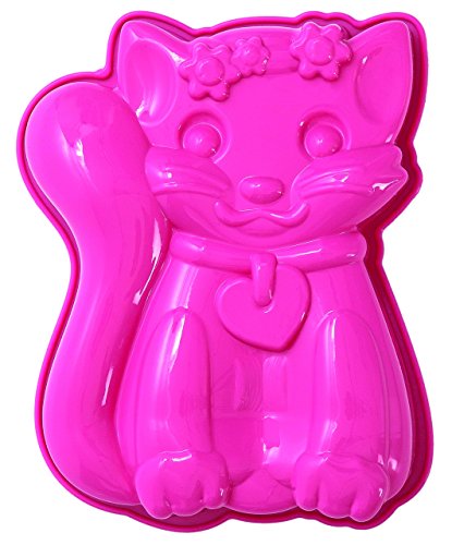 Pavoni Platinum Silicone Sophia-Cat Mini Cake Mould, Pink