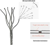 Vista 6 de BESy Funda retráctil ABS + secadora de aluminio con cuerda doble de acero inoxidable ajustable, estilo hotel, resistente, método de montaje