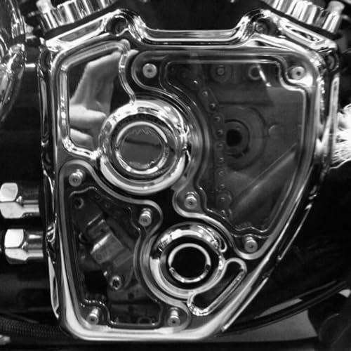 See Through Chrome Clarity Cam Cover for Harley-Davidson Twin Cam Engines Touring Street Glide Road King 2006-2016 Softail Fat Boy 2001-2017 Dyna Motorcycle CNC Machining cam Cover (All Chromed) by ALLOYFORGE - Image 4