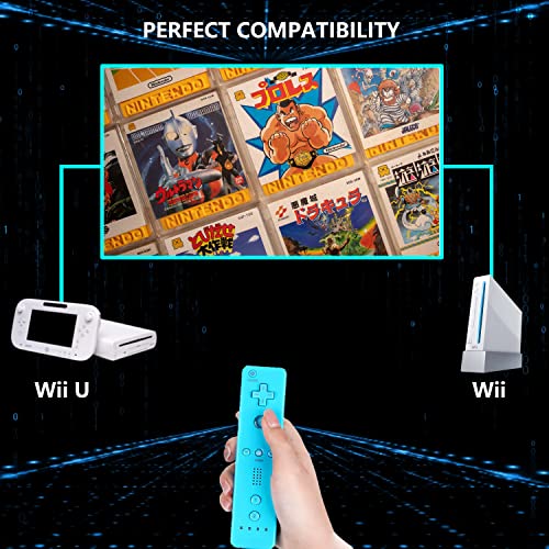 Wii Controller 2 Pack, Wii Remote Controller With Silicone Case And Wrist Strap Compatible For Wii/Wii U Console - Red And Blue #TOP3