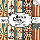 vintage circus cake decorations  Vintage Circus Scrapbook Paper: Double Sided Sheets  for Card Making, Origami, Collage, Scrapbooking, and Various DIY Craft Projects  8.5\
