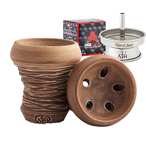 ATH Nargile Shisha Kopf Set Azra Hookah Bowl Angeld + Nar-I Sade HMD 1 Kg Cocodalya Kohle