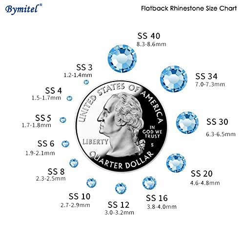 2880 pçs arte unhas strass não hotfix cola fixa cristais redondos vidro plano para fazer joias DIY c