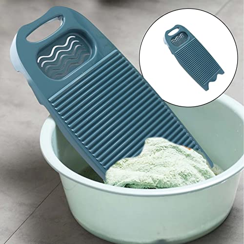 Washboards for Hand Washing Clothes, Plastic Hand Washing Board Non-Slip Laundry Washing Boards, Manual Wash Clothes Pad Washing Tool for Household, Dark Blue - Image 2