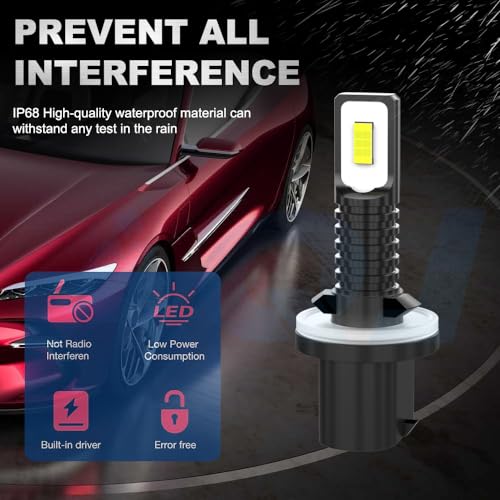 Bombillas LED 880 para autos 6000K blancas, 2 unidades miniatura 2