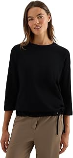Cecil Women's Slub Shirt with Crew Neck