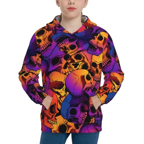 Skull Kid Hoodies Boys Sweatshirts Girls Pullover with Pocket