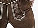 Cuir Craft AUTHENTIC LEDERHOSEN GERMAN BAVARIAN LEDERHOSEN OKTOBERFEST CHOC BROWN SHORT LENGTH (34 Inches Waist)