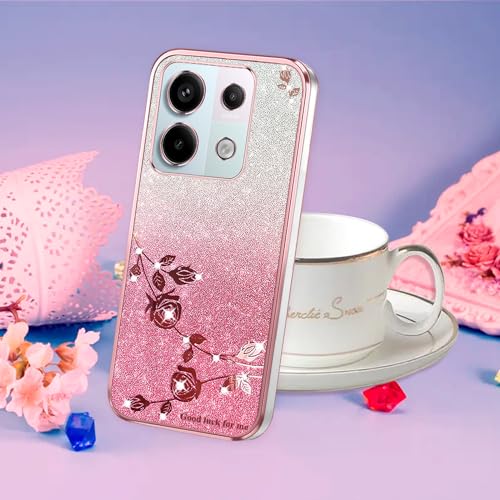 Coque Redmi Note 13 silicone transparent paillettes