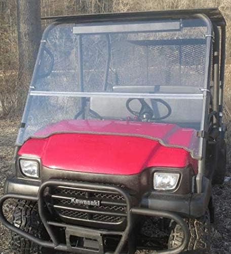2003-2009 Kawasaki 3010 Mule Clear Folding Windshield...A FULL 1/4" THICK!!!