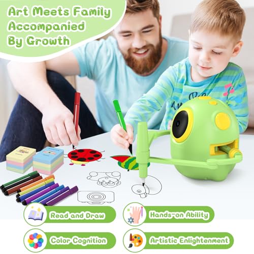 Drawing Robot for Kids, Upgraded Smart Magic Interactive Educational Drawing Robot with 150 Cards, Montessori Art Pinting Learning Toys for 3 4 5 6 7 8 Year Old Girls Boys Birthday Gift - Image 6