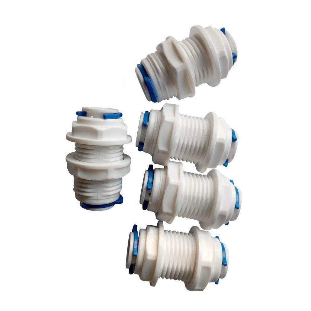 RO Bulk Head (in-Out) / Cabinet Body Connector Suited for All Type of Models-1/4" - 2 Pieces-image-32