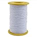 Ogrmar White Elastic Thread 547 Yard 0.5mm Thickness (1 Roll) (White)