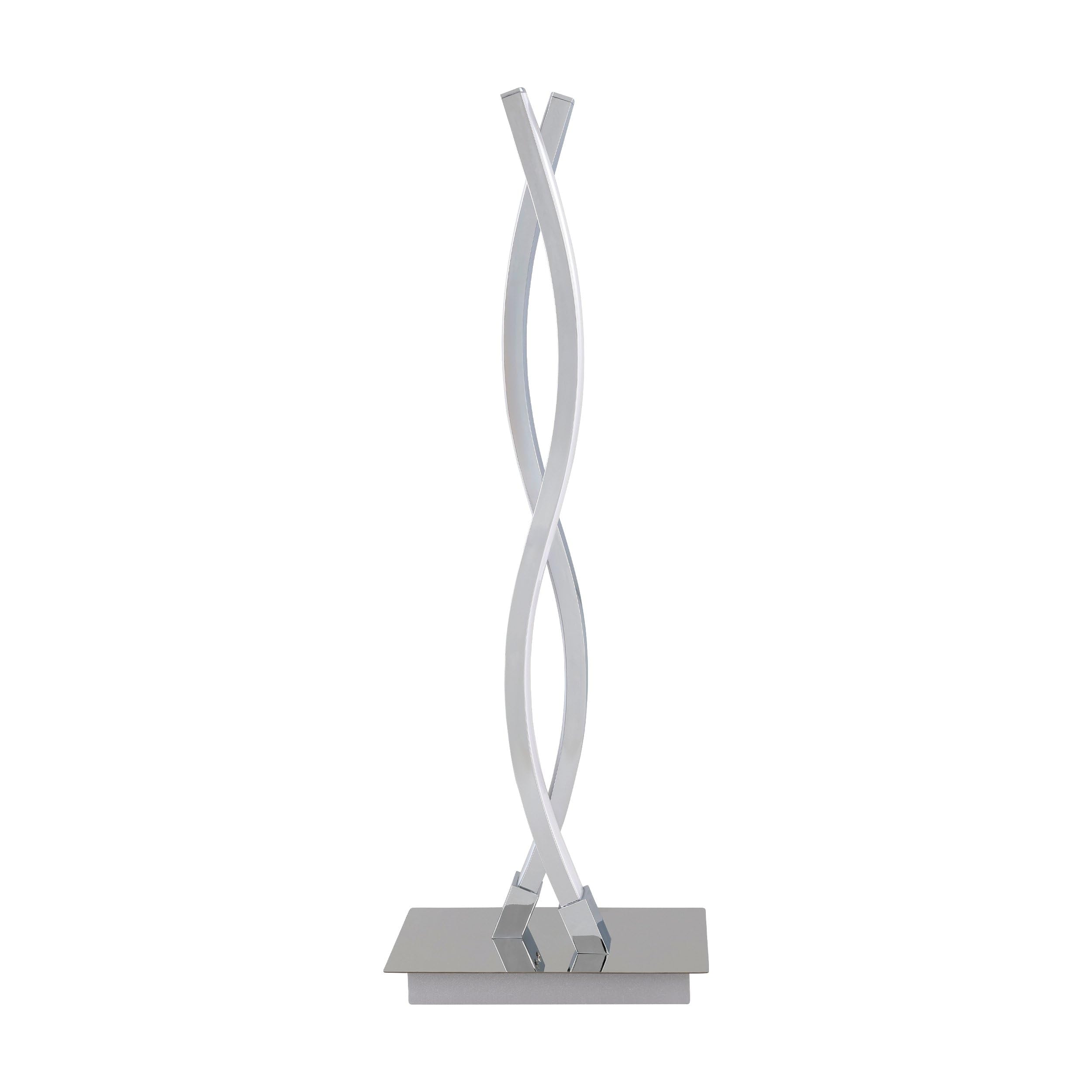 EGLO LED Tischlampe Lasana 2, 2 flammige Tischleuchte | Nachttischlampe aus Alu, Stahl, Kunststoff, Farbe: Chrom, weiß, inkl. Schalter
