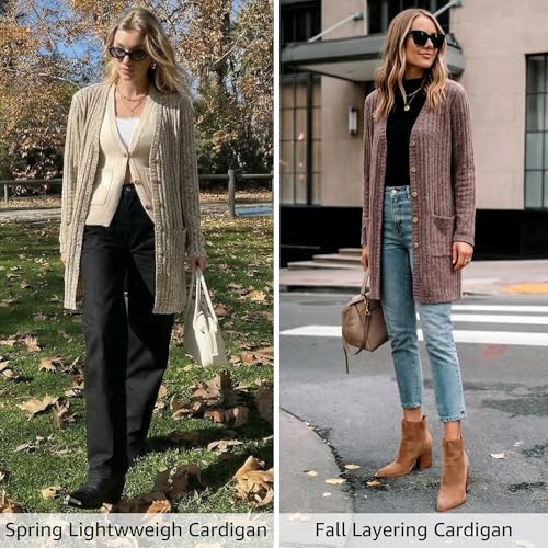 Image of Witsmile Womens 2026 Spring Fashion Cardigan Lightweight Soft Knit Long Top